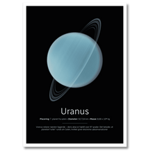Indlæs billede til gallerivisning Uranus Plakat Plakana 21x30 cm (A4) Hvid Egetræ
