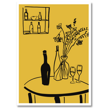 Indlæs billede til gallerivisning Vin &amp; vaser Plakat Plakana 21x30 cm (A4) Hvid Egetræ
