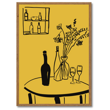 Indlæs billede til gallerivisning Vin &amp; vaser Plakat Plakana 21x30 cm (A4) Mørk egetræ
