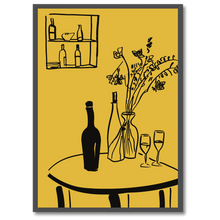 Indlæs billede til gallerivisning Vin &amp; vaser Plakat Plakana 21x30 cm (A4) Sort egetræ
