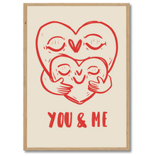 Indlæs billede til gallerivisning You &amp; Me Plakat Plakana 21x30 cm (A4) Egetræ
