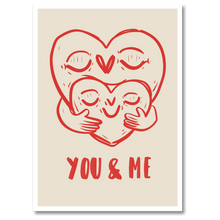 Indlæs billede til gallerivisning You &amp; Me Plakat Plakana 21x30 cm (A4) Hvid Egetræ
