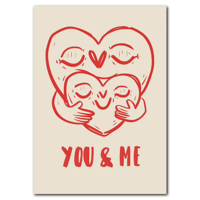 You & Me Plakat Plakana 21x30 cm (A4) Ingen ramme