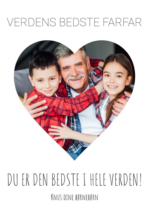 Verdens bedste farfar med billede Plakana