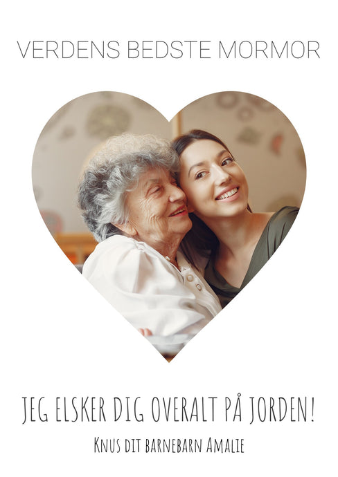 Verdens bedste mormor med billede Plakana